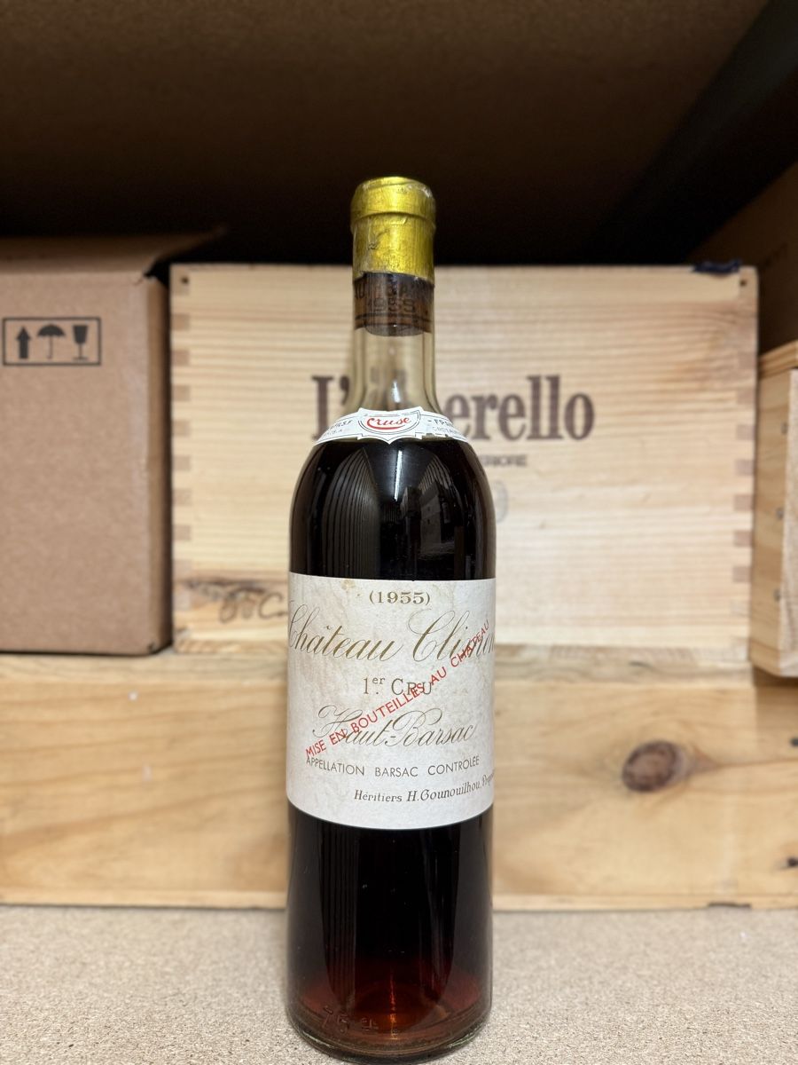 Vino: Château Climens 1955, Barsac – Nuovo e nell'imballaggio originale da Troinex venduto da Airain