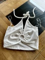 Bustier blanc côtelé bretelles FB sister T.S