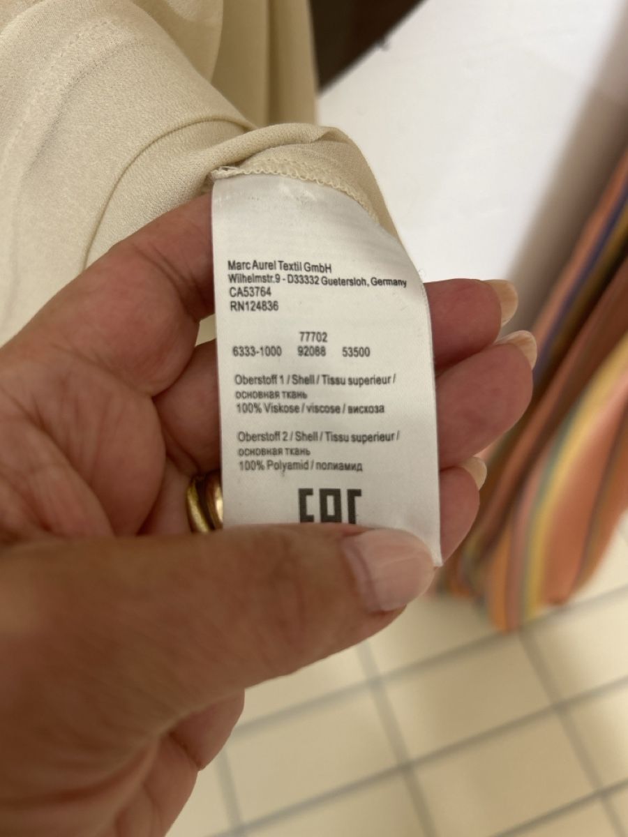 Camicette: Marc Aurel Bluse beige mit Spitze Grösse 40 – Nuovo (secondo la descrizione) da Umiken venduto da AzizaAmar20 3