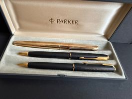 Parker Kugelschreiber und Pelikan 60 Rolled Gold Feder