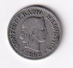 Tutti le monete: 10 Rappen 1898 rar – Usato da Neuchâtel venduto da karlpierrino