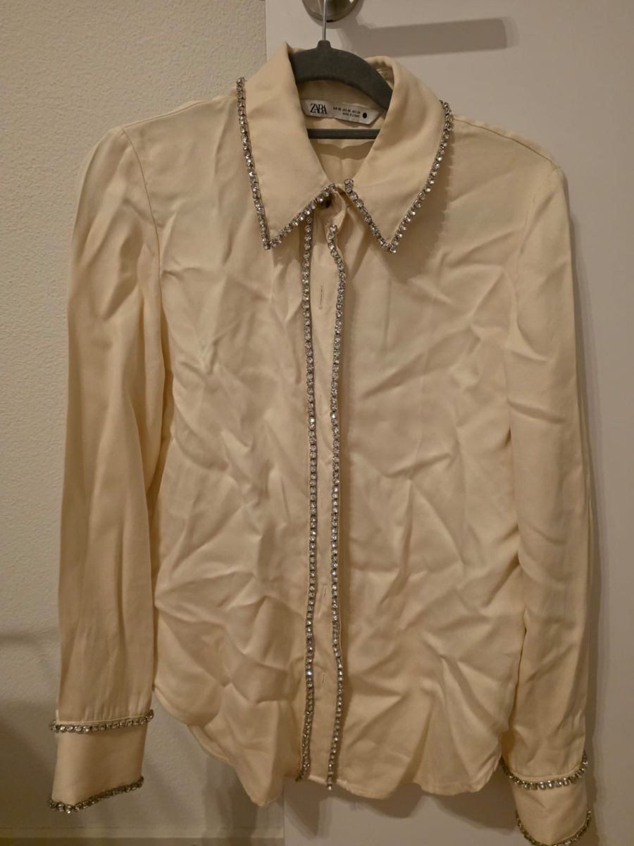 Zara Camicette: Zara Bluse beige XS mit Strass – Nuovo (secondo la descrizione) da Altendorf venduto da Aleksandrasa 3