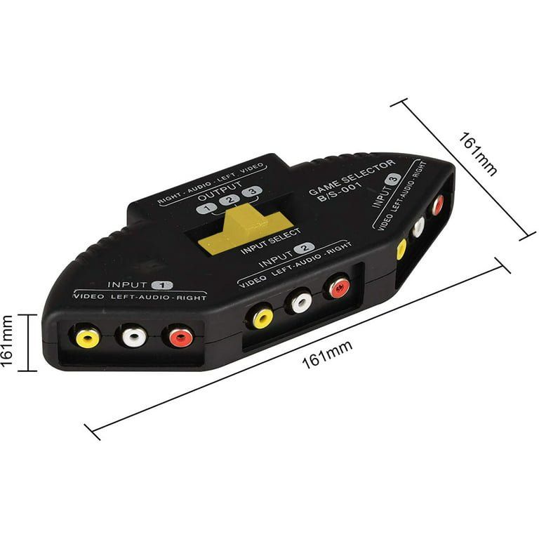 Unità & Adattatore: 3-Wege-Audio-Video-AV-RCA-Switch Switch – Nuovo (secondo la descrizione) da Buchs SG venduto da myeasyshop 4