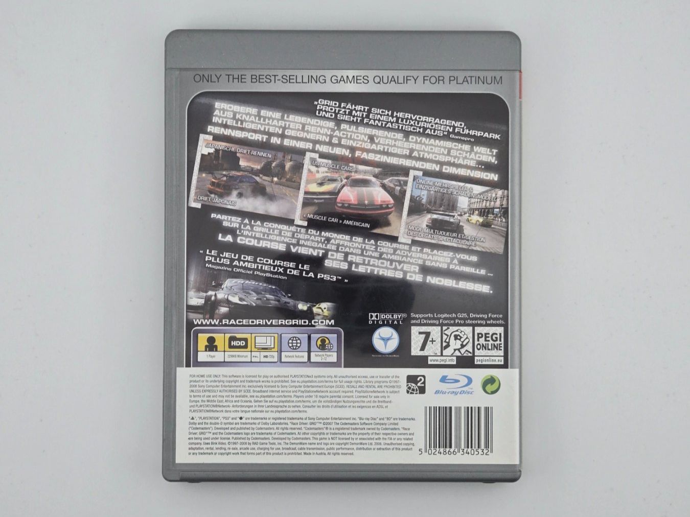 Sony Spiele: Race Driver GRID PS3 Spiel mit Hülle - Top! – Gebraucht aus Hunzenschwil von Fluz 2