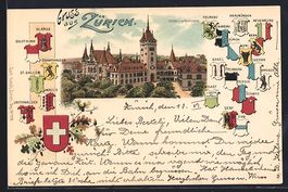 Litho Zürich, Schweiz. Landesmuseum mit