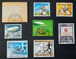 10-11-4 Timbres Helvetia oblitérés 1er jour. Année 2004.