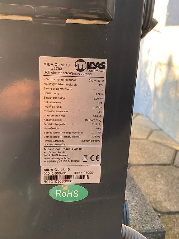 Radiatori: MiDAS Wärmepumpe fürs Schwimmbad – Usato da Kestenholz venduto da happyeverafter 4
