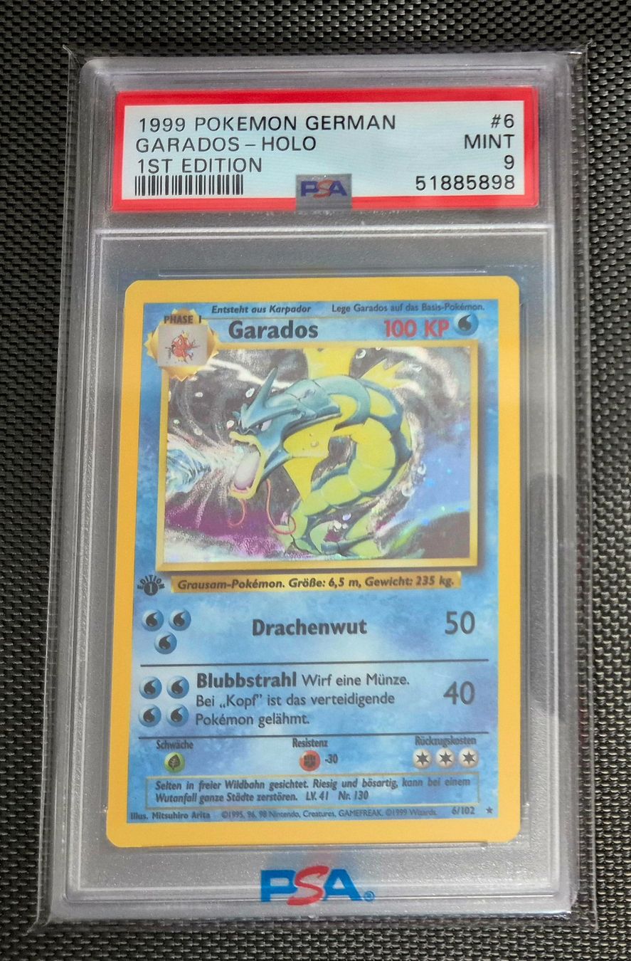 Giochi: Pokemon - Garados PSA 9 Holo first Edition – Nuovo (secondo la descrizione) da Urdorf venduto da amarzehic