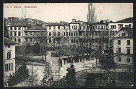 AK Zürich, Motiv vom Kinderspital, 1909