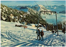 Rigi - Skilift Kaltbad--Staffelhöhe mit Ski-Zug