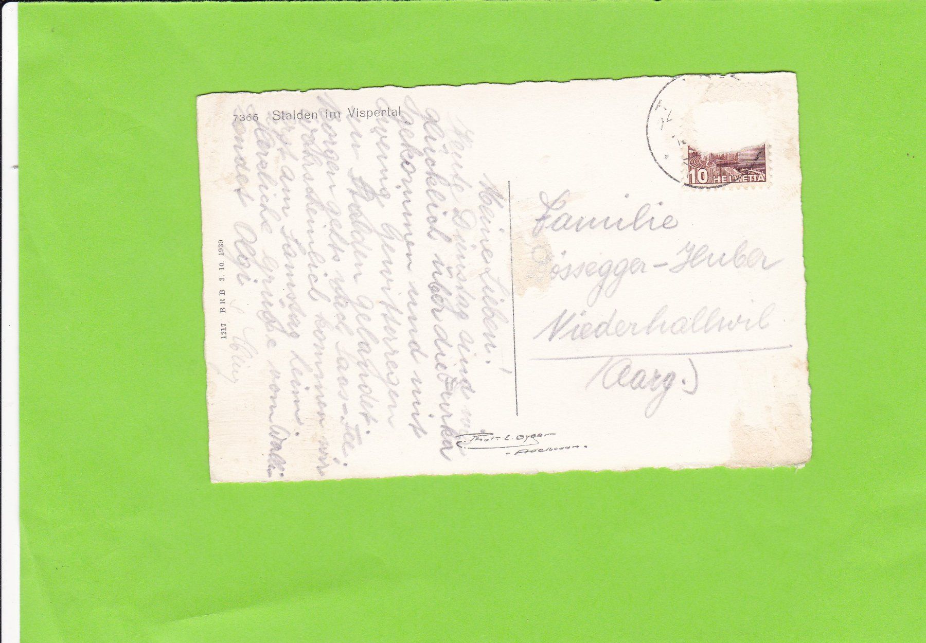 Cartoline postali: Stalden im Vispertal – Usato da St. Peterzell venduto da neckertal 1