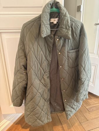 Damen Mango wasserabweisende wattierte Jacke in Grün