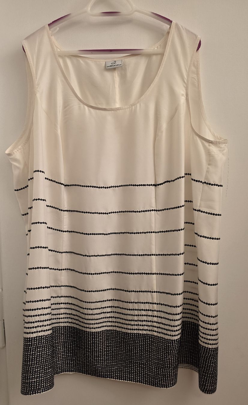 Tops: Top taille CH 54, soie et sequins – Neu (gemäss Beschreibung) aus Genève von Duelle