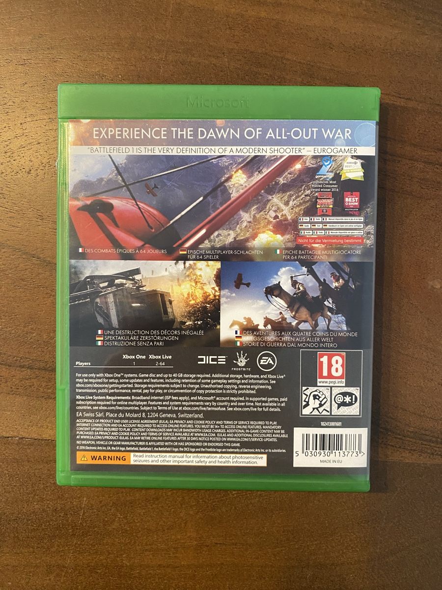 Microsoft Giochi: Battlefield 1 für Xbox One – Usato da Thunstetten venduto da Virus_33 2