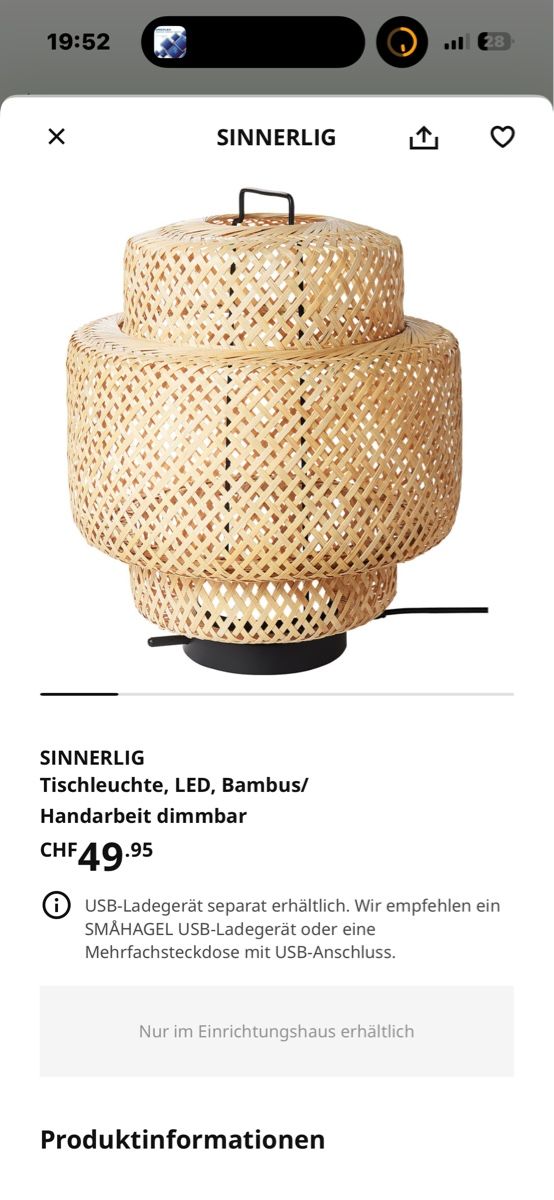 Ikea Lampade: Tischleuchte (neuwertig) – Usato da Jegenstorf venduto da vanisaem 3