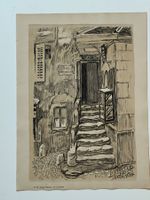 Lithografie H.C. Forestier, Vielle Maison Genf Genève 1901