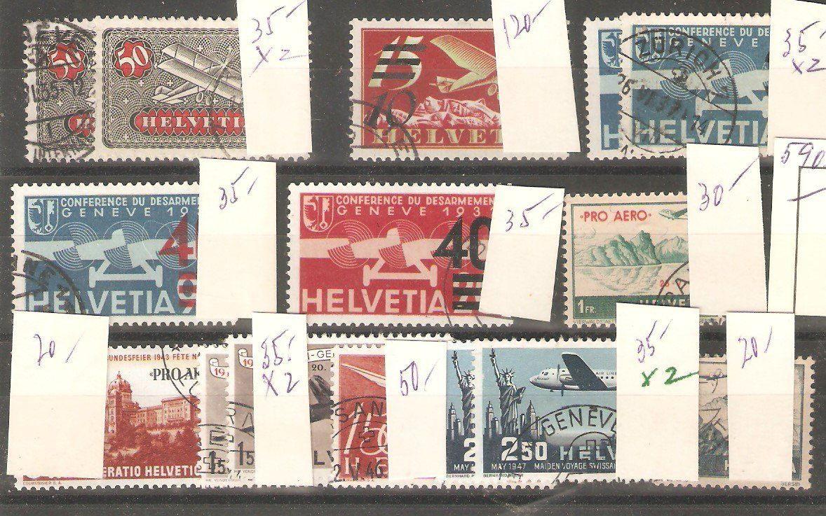 Tous les timbres: Los Flugpost gest. – D'occasion à Lausanne par Whorvath