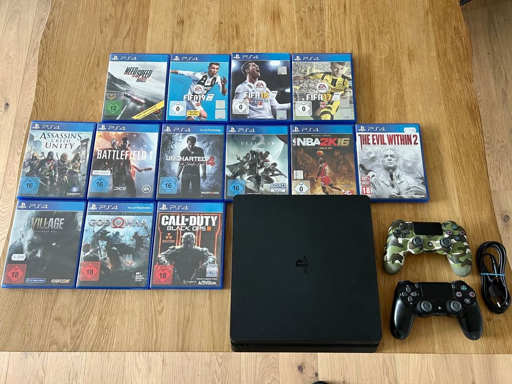 Playstation 4 + 2 Controller + 13 Games Kaufen auf Ricardo