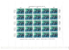 Helvetia 1965 Champ. monde pat Davos bloc 25 timbres neufs