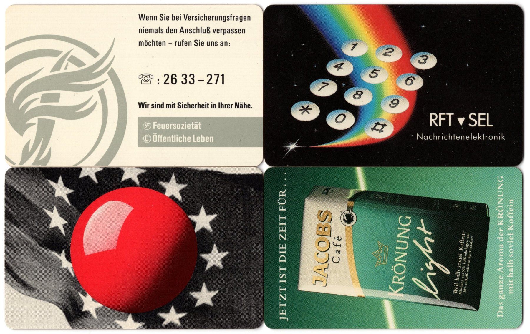 Telefon- & Taxkarten: 4 Dummy Telefonkarten von Deutschland – Gebraucht aus Eglisau von Chperfins