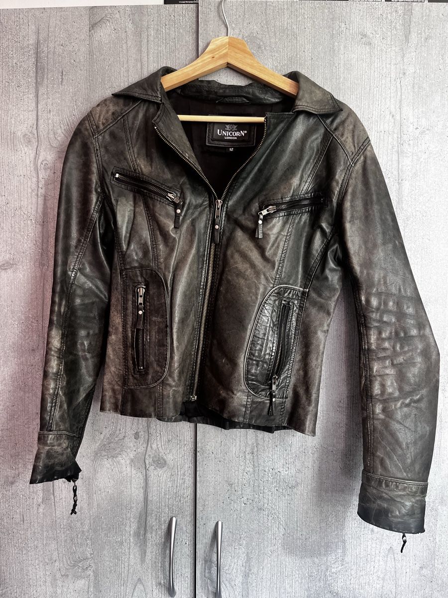 Giacche: Unicorn London Leather Biker Jacket Size 12 – Usato da Zürich venduto da J.Bogdan