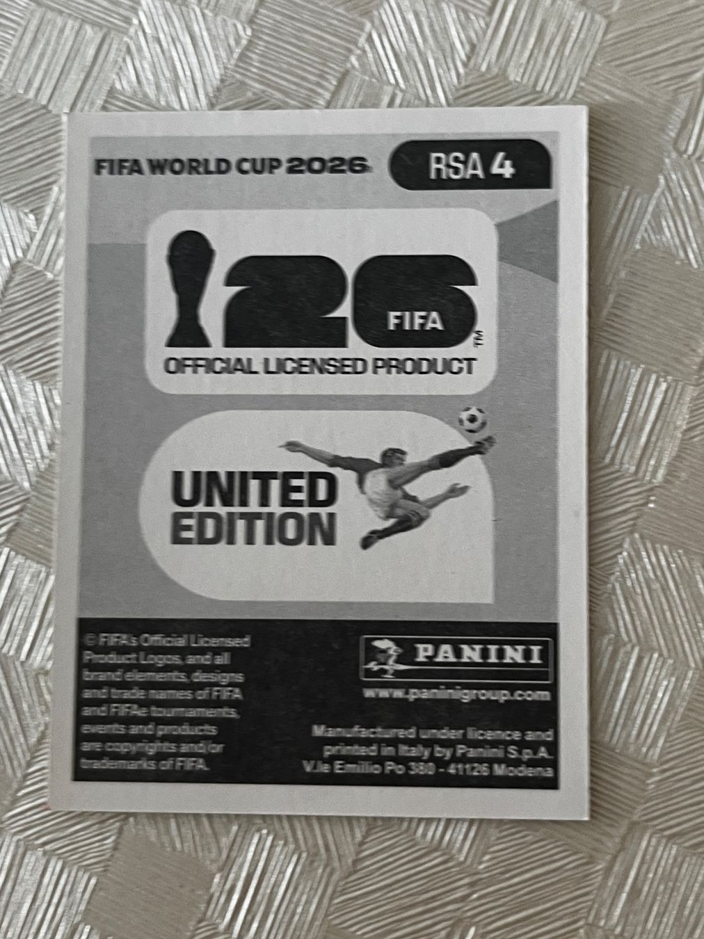 Panini Carte collezionabili: Panini Fifa Word Cup 2026 RSA 4 – Usato da Winterthur venduto da Numero1 1