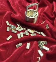 Miniatur Goldbarren Eimer Set - Dekor-Artikel .