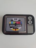 Retro Blechdose im TV Design, Aufbewahrungsbox
