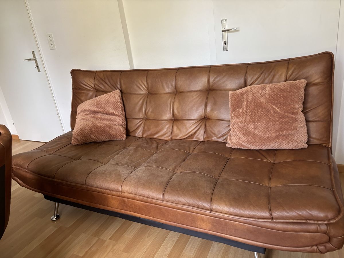 Divani: 2 Sofas braun Leder – Usato da St. Gallen venduto da ama_2m2y 1