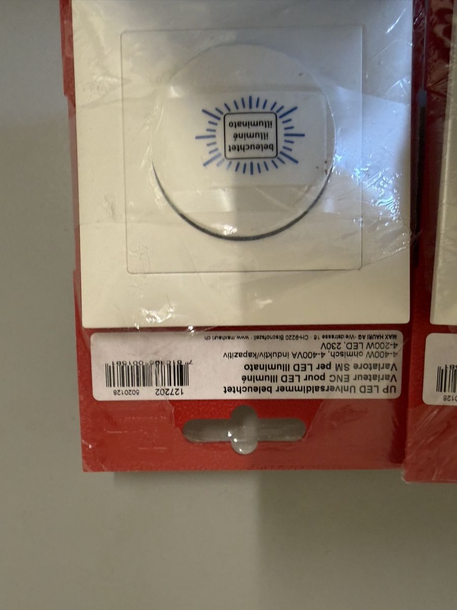 Feller Interruttori: Led Universall dimmer mit licht linse  – Nuovo e nell'imballaggio originale da Zürich venduto da papaplatte 2