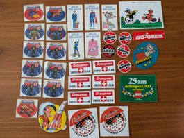 Autocollants vintage dessins animés et jeux