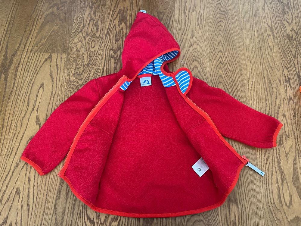 Finkid Jacke Gr 98 Rote Kinder Fleecejacke Finkid Paukku