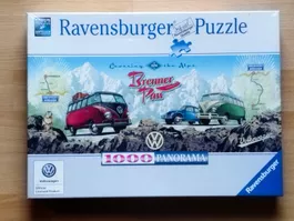 PUZZLE 1000 Teile VW Bus T1 Bulli + Käfer Brennerpass