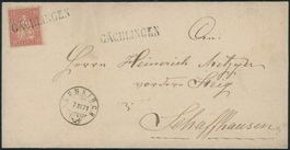 SH Gächlingen - Stabstempel - Neunkirch - Helvetia - Brief