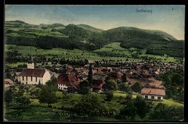 AK Steffisburg, Ortsansicht mit Kirche und Ort