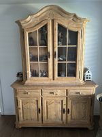 Buffet, Vitrinenschrank 2-teilig, Holz massiv guter Zustand