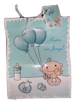 Geschenktüte Verpackung tüte Geburt Baby junge Luftballon