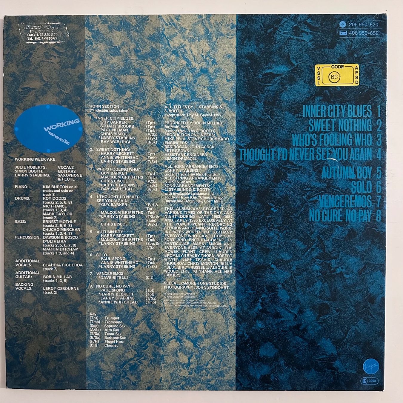 Schallplatten: LP - Working Week - Working Nights – Gebraucht aus Breganzona von Onairda75 1