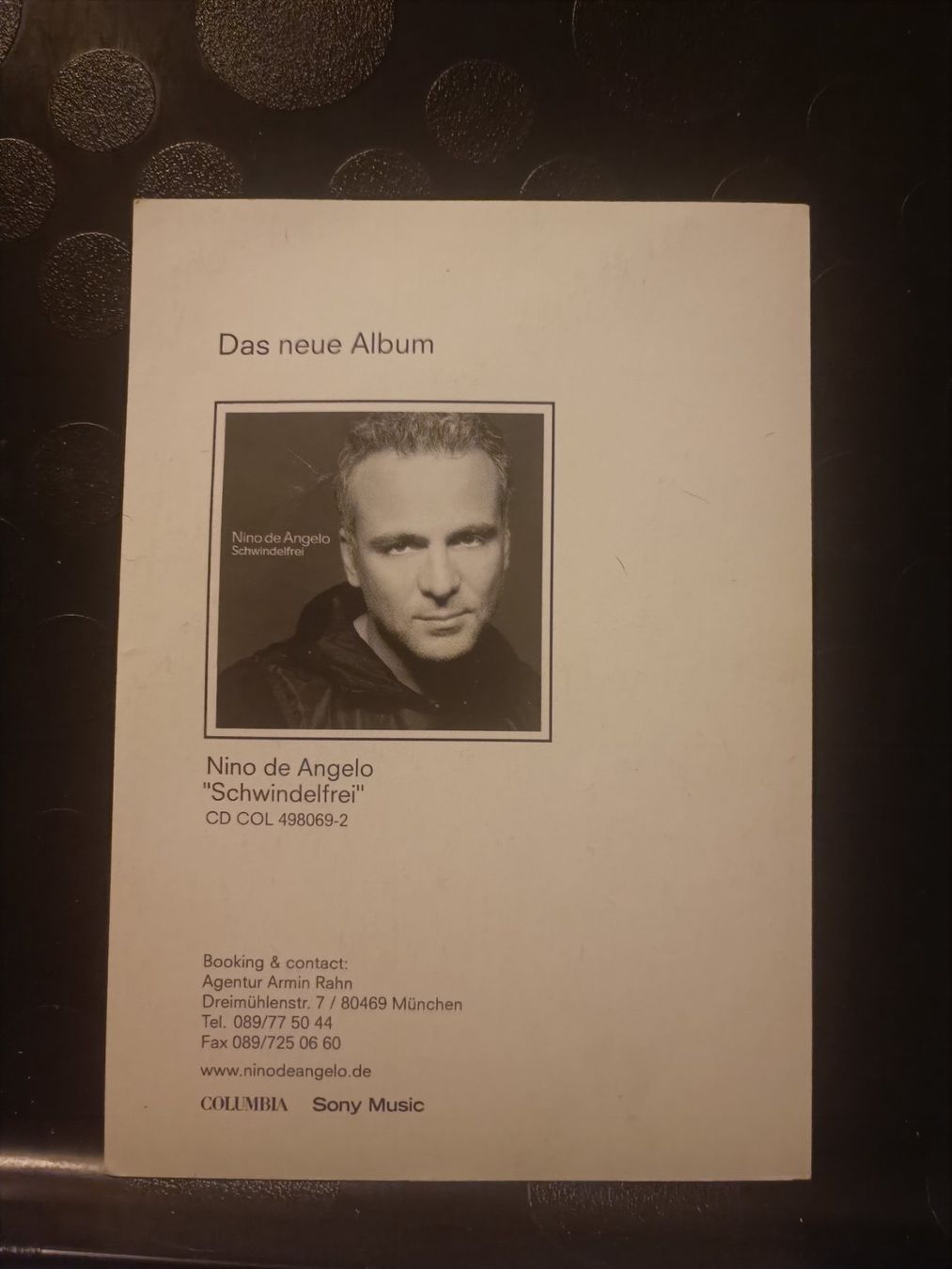 Autogramme: Nino de Angelo - Handsigniert Autogrammkarte – Gebraucht aus Menziken von Artographs 1