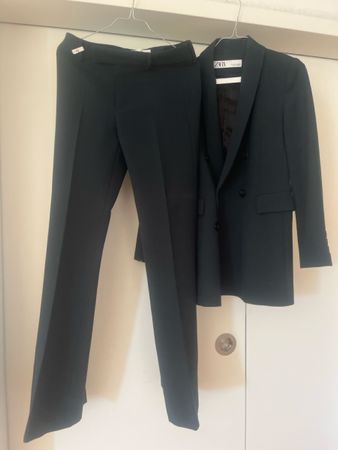 Zara Suit Jacket and Trousers green Size S/XS Good Condition