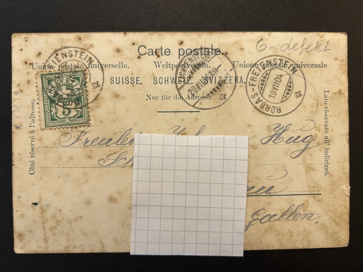 Cartoline postali: Freiensten-Rorbas 1905 gel. – Usato da Fanas venduto da Alessio11 1