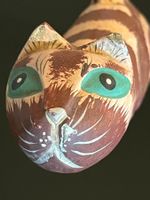 🐈 Couple de chats en bois, grand format, décoration vintage