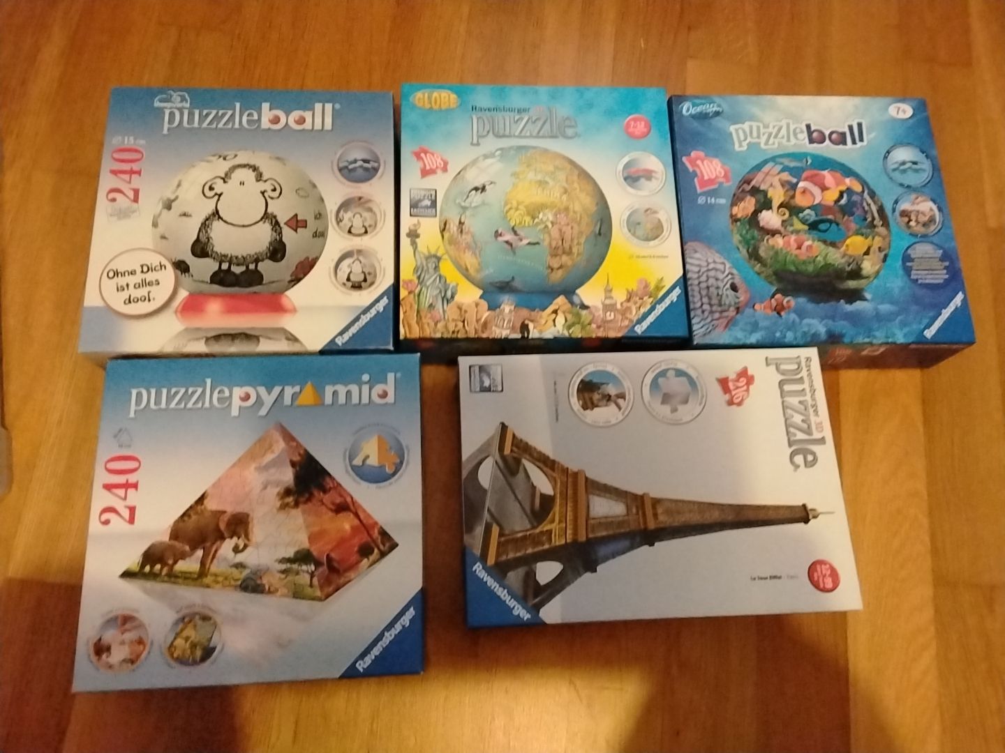 Ravensburger Puzzle: Ravensburger 3D Puzzle 5 Stück – Usato da Wolhusen venduto da Schmetterling1975