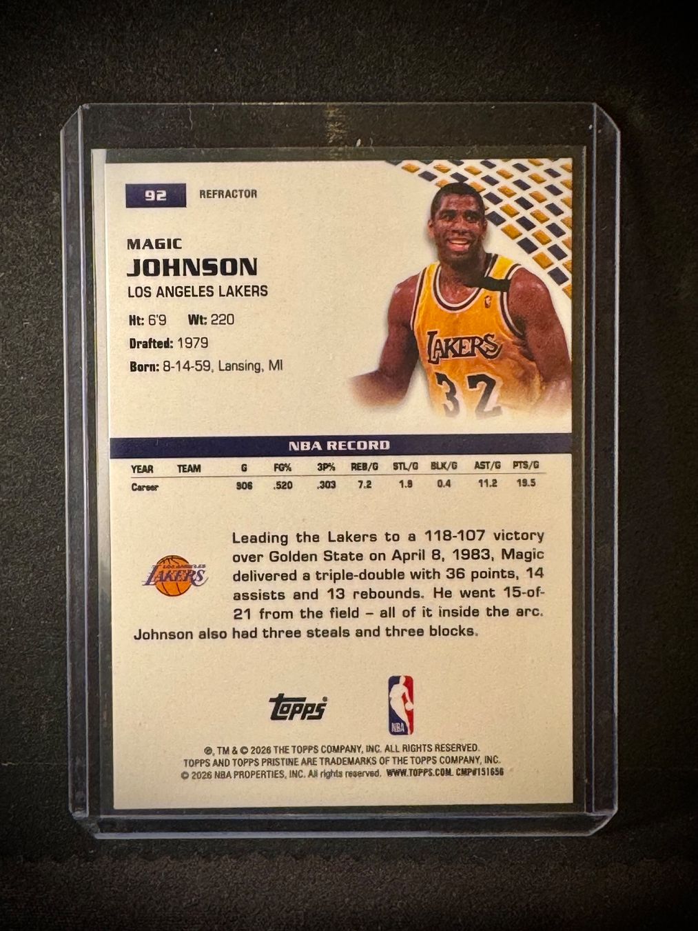 Topps Carte collezionabili: 2025-26 Topps Pristine | Magic Johnson | #92 Refractor – Nuovo (secondo la descrizione) da Giswil venduto da diggadino 1