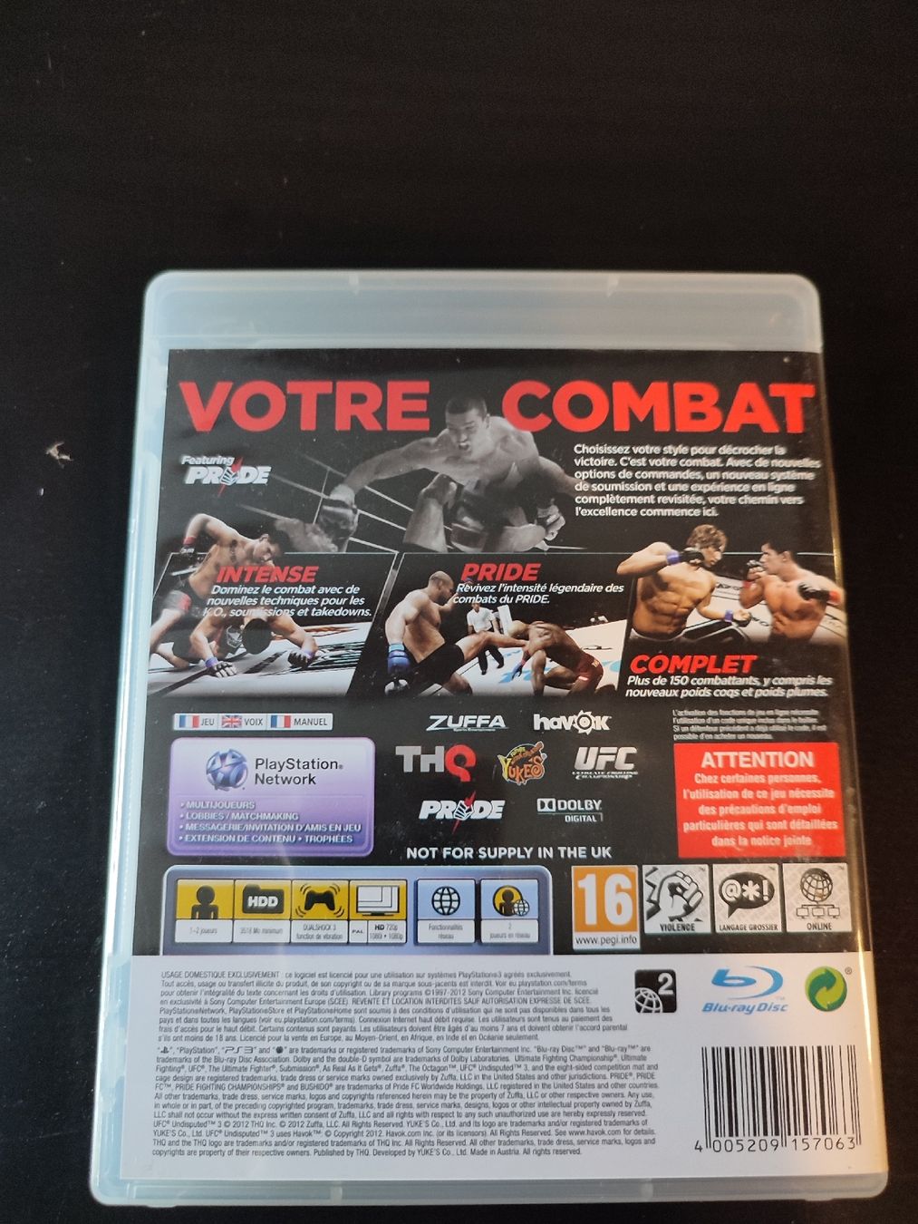 Sony Giochi: jeux de PS3 UFC Undisputed 3 – Usato da Martigny venduto da Errika 2