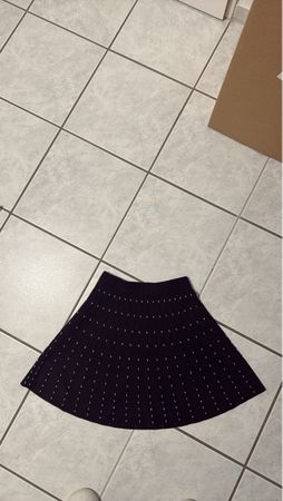 Stylish black Skirt with White Dots - Perfect for Autumn
