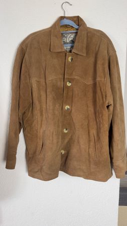 Veste homme vintage Go West cuir suédé / Wildlederjacke 56