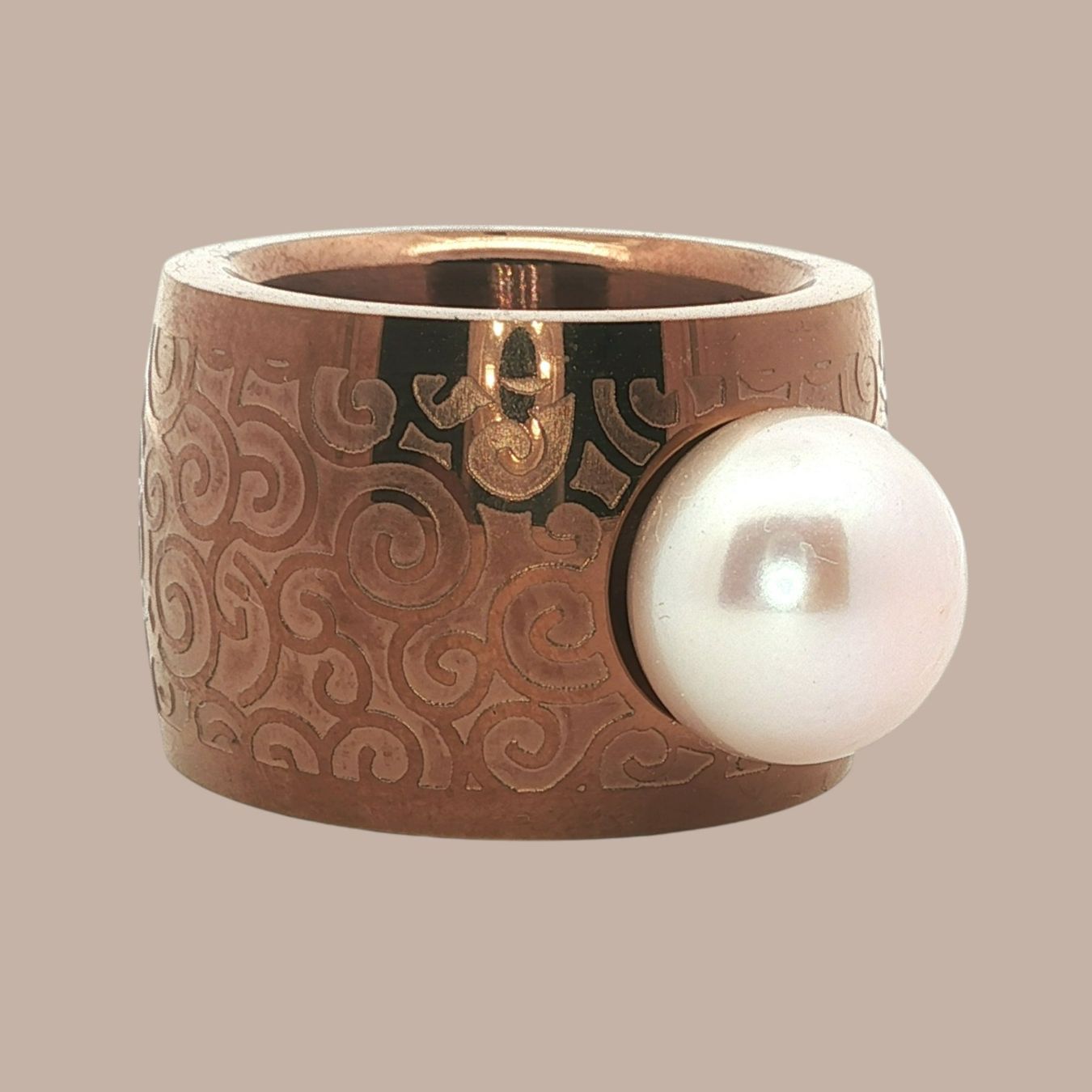 Olga Ribler Anelli: Statement Edelstahl Ring Grösse 56 mit Perle – Nuovo (secondo la descrizione) da Luzern venduto da Schmuckoutlet 6