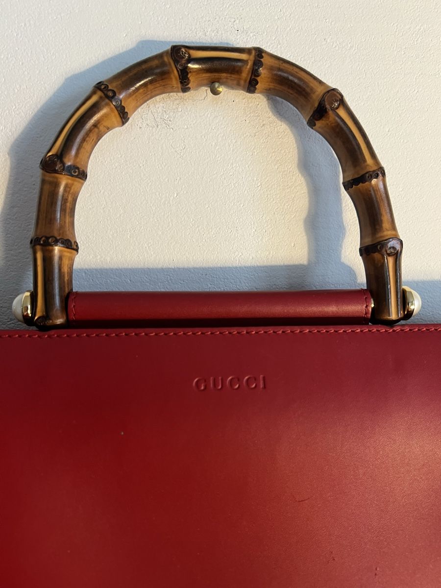 Gucci Taschen für Damen: Tasche Gucci Bamboo Bag, Leder rot – Gebraucht aus Solothurn von Brini06 1