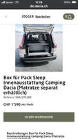 Box Pack Sleep / Dacia Jogger